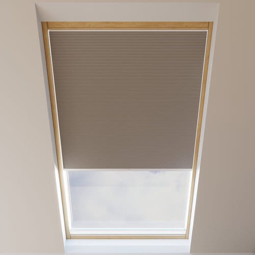 Tenda plissettata per finestre da tetto nido d'ape, Su misura, Piano Grigio