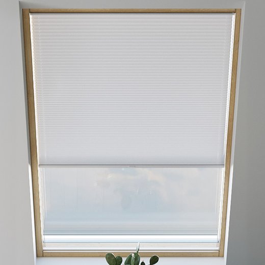 Tenda plissettata per finestre da tetto, Su misura, Bianco