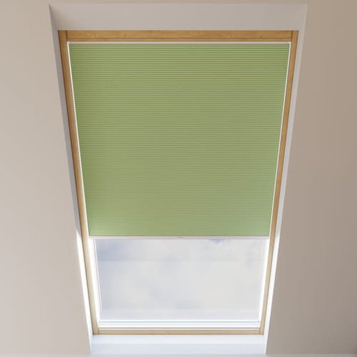 Tenda plissettata per finestre da tetto nido d'ape, Su misura, Piano Verde oliva